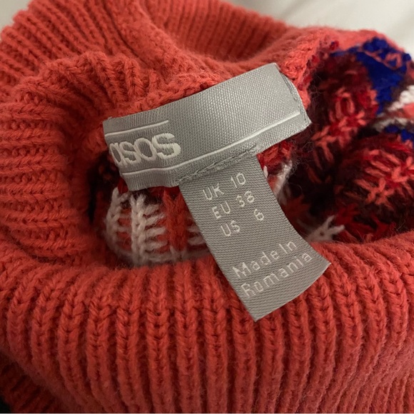 ASOS patterned coral turtleneck sweater - Picture 4 of 4